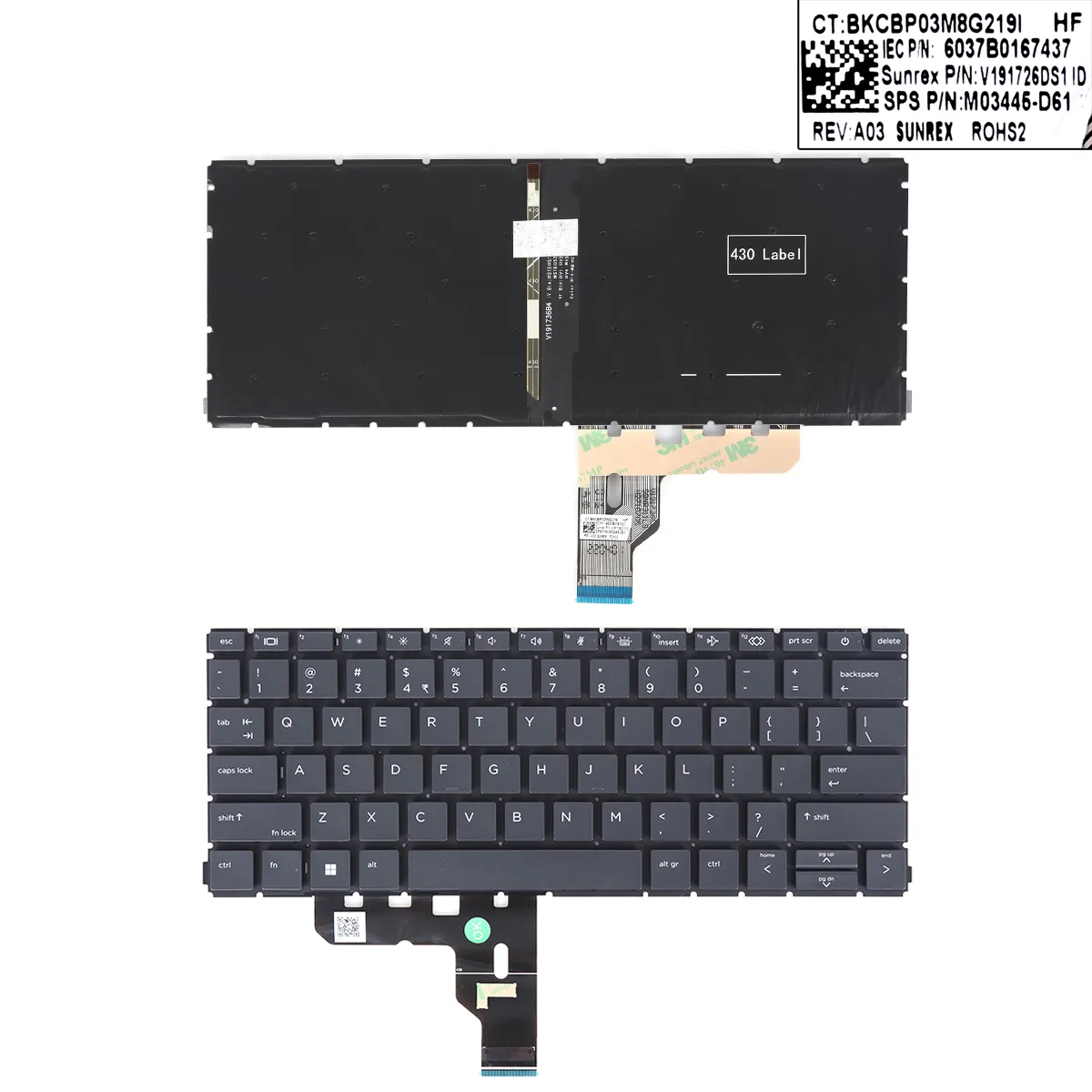 Picture of HP ProBook 430 G8 BLACK Without FRAME  Backlit